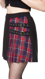Bigary Women's Goth Skirt Gothic Punk Emo Plaid Pleated Short Skirt - Image 4